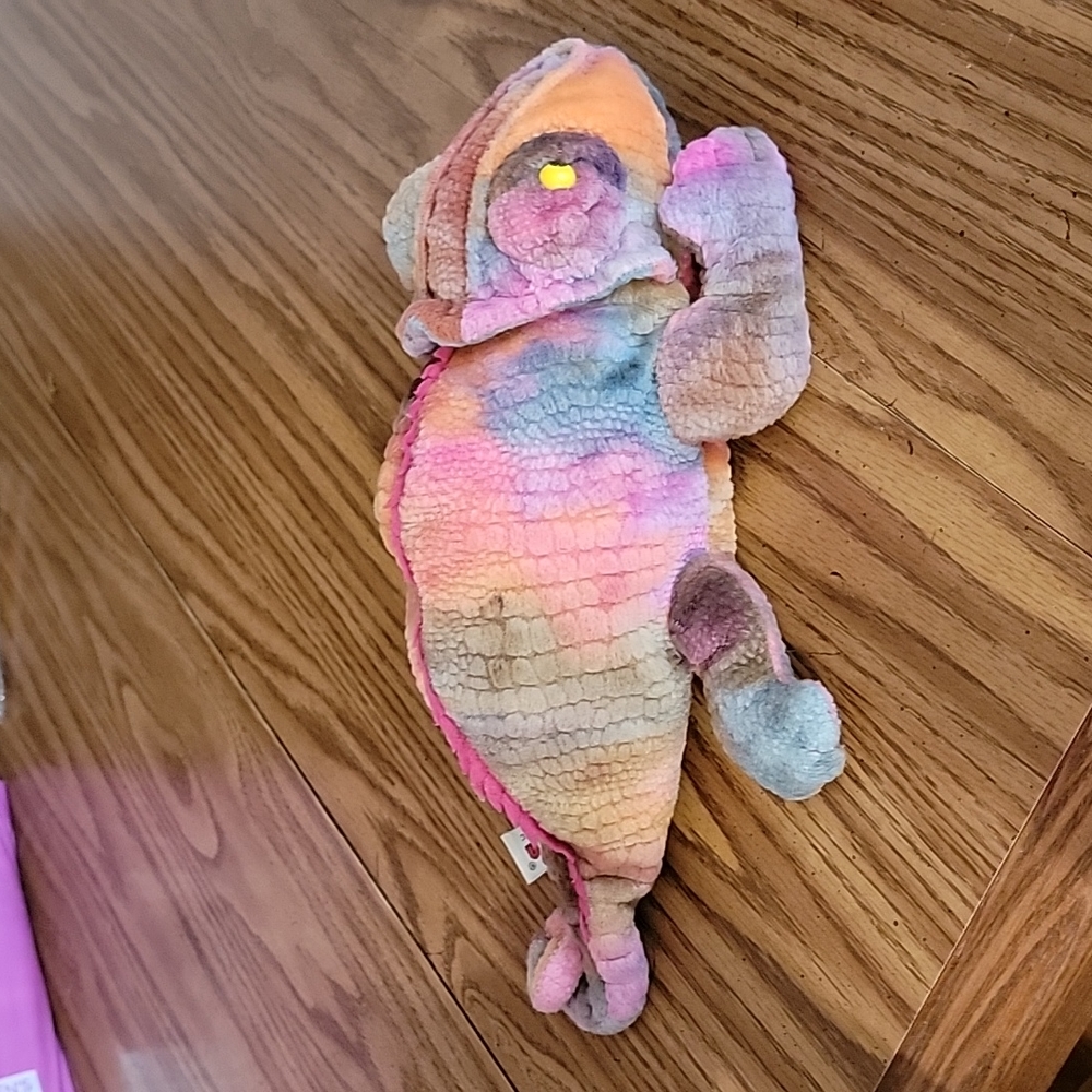 Aurora Chameleon Lizard Tie dye Multi Colored Plush Stuffed Animal